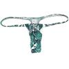 OROCOJUCO Men Posing Thong G-string Underwear Narrow Pouch T-back Minimal Coverage Tangas Bikini Swimwear Konjac Leaf M view 1