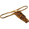 OROCOJUCO Men Posing Thong G-string Underwear Narrow Pouch T-back Minimal Coverage Tangas Bikini Swimwear Orange Tiger Stripe XL view 2