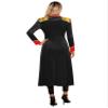 TiaoBug Women's Circus Ringmaster Halloween Cosplay Costume Long Sleeve Fringe Ringleader Tailcoat Jacket Black 3X-Large view 2