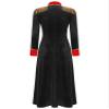 TiaoBug Women's Circus Ringmaster Halloween Cosplay Costume Long Sleeve Fringe Ringleader Tailcoat Jacket Black 3X-Large view 4