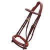 ExionPro Exion Anatomical Snaffle Jumping Bridle for Horses with Removable Flash Noseband & Rubber Reins  Premium Vegetable-Tanned Leather, Brass Buckles, Padded MonoCrown, Designer Stitching view 1