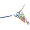 OROCOJUCO Men Posing Thong G-string Underwear Narrow Pouch T-back Minimal Coverage Tangas Bikini Swimwear White Rainbow Stripe L view 2