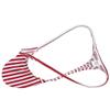 OROCOJUCO Men's Micro G-String Thong Tiny Contoured Pouch Underwear Male Posing Tangas Grape Smugglers Swim T-back Small Red Stripe M view 1
