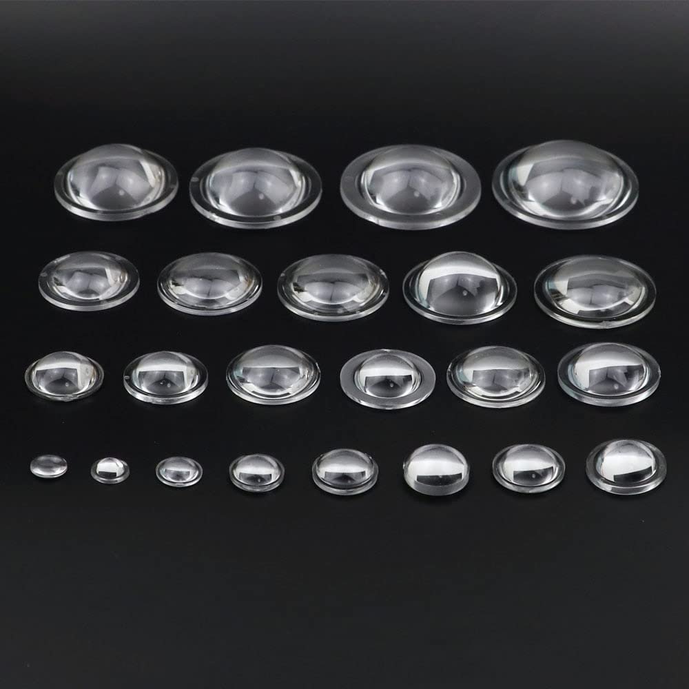 GatherTOOL 5Pcs/Set Transparent Condenser Lens 10 15 18 20 23 25 28 29 30 32 35 38 PMMA Plano Convex Acrylic Lens for Zoom LED Flashlight Bike Head Lamp (Color : 5 Pieces, Size : 42mm)