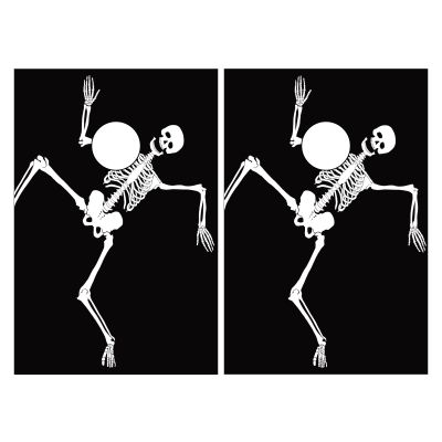 Cornhole Board Wraps Dancing Skeleton Cornhole Skins for Boards,3ft x 2ft Skin Decal Vinyl Wrap for Cornhole Game Board Bag Toss (2xpcs.)