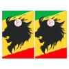 Cornhole Board Wraps Reggae Style Lion Cornhole Skins for Boards,3ft x 2ft Skin Decal Vinyl Wrap for Cornhole Game Board Bag Toss (2xpcs.) view 2