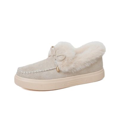 Ladmiple Warm Boots For Women With Support Women's Winter Snow Boots Classic Faux Fur Lined Slip On Ankle Boots Fashion Casual Warm Outdoor Comfortable Walking Shoes