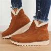 Ladmiple Winter Boots For Women Fashion Wide Calf Women's Winter Snow Boots Classic Faux Fur Lined Slip On Ankle Boots Fashion Casual Warm Outdoor Comfortable Walking Shoes view 3