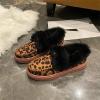 Ladmiple White Fur Boots Heels Womens Casual Slip-on Warm Loafers Shoes Faux Fur-Lined Comfortable Lightweight Winter Snow Ankle Boots Outdoor Walking Shoes view 2
