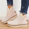Ladmiple Furry Boots For Women Outdoor Women's Winter Snow Boots Classic Faux Fur Lined Slip On Ankle Boots Fashion Casual Warm Outdoor Comfortable Walking Shoes view 2