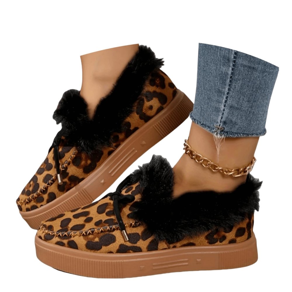 Ladmiple Winter Boots For Women 2024 Trendy Women's Slip On Winter Boots Warm Snow Ankle Booties Fashion Fur Lined Thickening Outdoor Comfortable Walking Shoes Sneakers