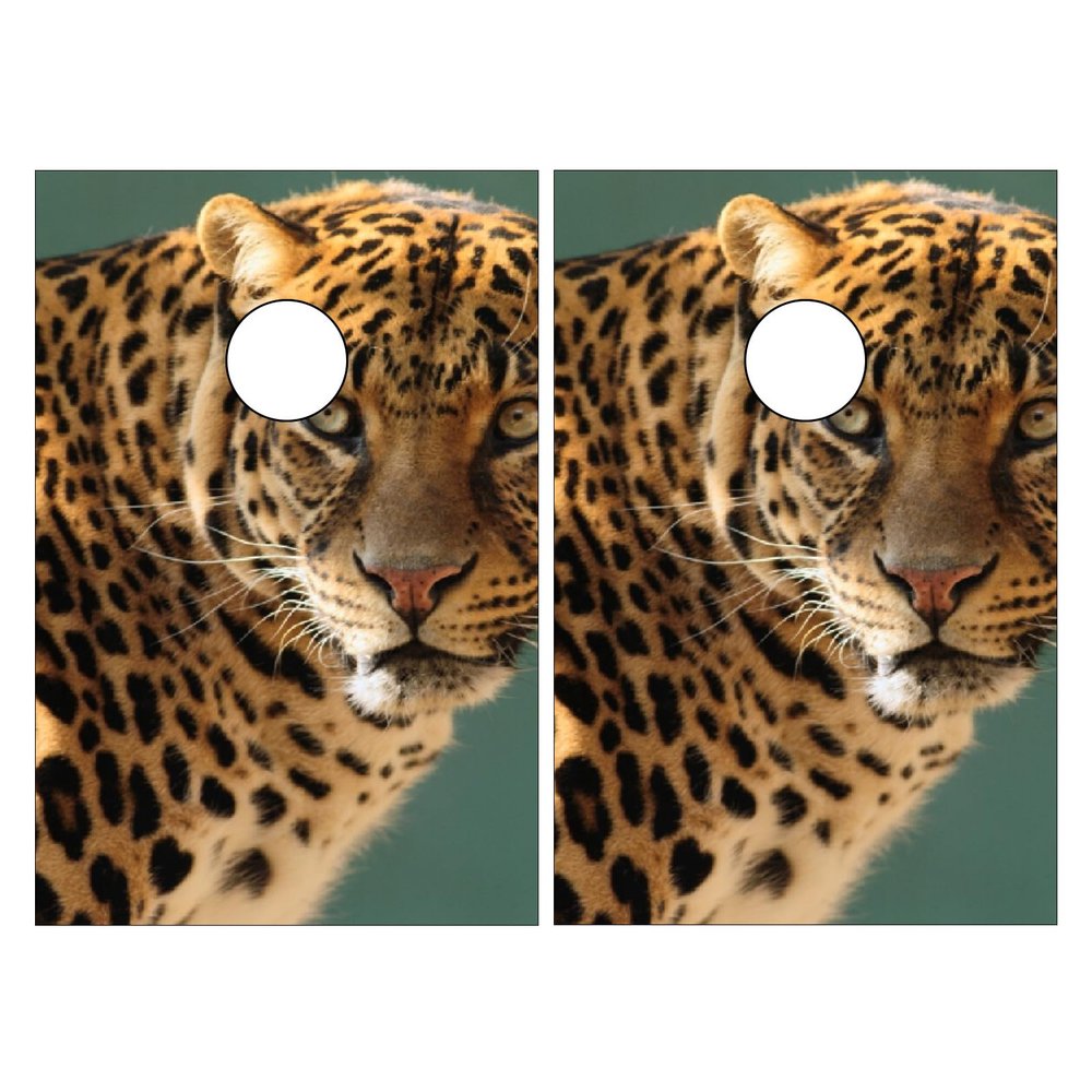 Cornhole Board Wraps Jaguar Wild Cat Cornhole Skins for Boards,3ft x 2ft Skin Decal Vinyl Wrap for Cornhole Game Board Bag Toss (2xpcs.)
