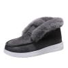 Fuzzy Boots Pink Women's High-top Winter Snow Boots Slip on Warm Comfortable Outdoor Fur Lined Ankle Booties Thickening Walking Shoes for Women view 1