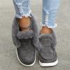 Fuzzy Boots Pink Women's High-top Winter Snow Boots Slip on Warm Comfortable Outdoor Fur Lined Ankle Booties Thickening Walking Shoes for Women view 3