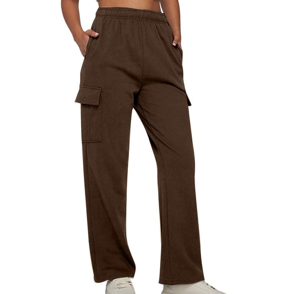 XUNRYAN Cargo Pants Womens Sweatpants Casual Baggy Fleece High Waisted Joggers Athletic Workout Pants Activewear Winter Fall