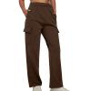 XUNRYAN Cargo Pants Womens Sweatpants Casual Baggy Fleece High Waisted Joggers Athletic Workout Pants Activewear Winter Fall view 1