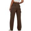 XUNRYAN Cargo Pants Womens Sweatpants Casual Baggy Fleece High Waisted Joggers Athletic Workout Pants Activewear Winter Fall view 3