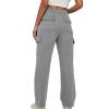 XUNRYAN Cargo Pants Womens Sweatpants Casual Baggy Fleece High Waisted Joggers Athletic Workout Pants Activewear Winter Fall view 3