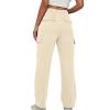 XUNRYAN Cargo Pants Womens Sweatpants Casual Baggy Fleece High Waisted Joggers Athletic Workout Pants Activewear Winter Fall view 3