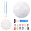 BESPORTBLE DIY 3D Soccer Ball Painting Kit 7pcs Unfinished Blank Footballs for Boys and Girls Adults Soccer Ball Coloring Book view 1