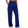 XUNRYAN Cargo Pants Womens Sweatpants Casual Baggy Fleece High Waisted Joggers Athletic Workout Pants Activewear Winter Fall view 2