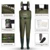 DaddyGoFish Chest Waders for Kids and Adults, Fishing and Hunting Waders with a Pocket and a Wader Hanger view 2