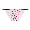 Pirlim Men's Thong Bikini Briefs Sexy Thin Pants Simple Style Plain Quick Dry Bikini Briefs 3D 3D Sexy High Fork Bikini - One Size(Red Heart) view 1