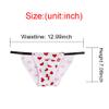 Pirlim Men's Thong Bikini Briefs Sexy Thin Pants Simple Style Plain Quick Dry Bikini Briefs 3D 3D Sexy High Fork Bikini - One Size(Red Heart) view 3