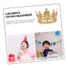 Beaupretty Boys and Girls's Round Crown Cake Birthday Crown Decorative Birthday Party Cake Topper Glitter view 2