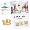 Beaupretty Boys and Girls's Round Crown Cake Birthday Crown Decorative Birthday Party Cake Topper Glitter view 4