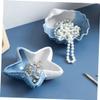 ABOOFAN 1pc Ceramic Sea Star Shape Storage Plate for Home Decor Decorative Jewelry Tray for Keys Earrings and Necklaces Chic and Practical Entryway Organizer Ocean-themed Design view 2