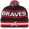 '47 MLB Unisex-Adult Primary Logo Bering Cuffed Knit Pom Beanie Hat One Size (Atlanta Braves) view 1