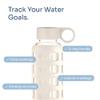 purifyou 40oz / 32oz / 22oz / 12oz Borosilicate Glass Water Bottle with Time & Volume Markers, Silicone Sleeve, Stainless Steel Lid | Reusable Glass Bottle for Water & Juice (12oz Pearled Ivory) view 3