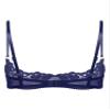 Alvivi Womens Sheer Floral Lace Underwired Bras Adjustable Strap Unlined Brassiere Underwear Navy Blue Small view 3