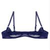 Alvivi Womens Sheer Floral Lace Underwired Bras Adjustable Strap Unlined Brassiere Underwear Navy Blue Small view 4