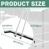 Leyndo 1 Pcs Tennis Court Squeegee 54 inches Floor Broom Commercial with Handle and Wheels Professional Water Remover Stainless Steel Sport Court Accessories, Silver view 2