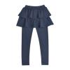 Dkygxwt Kids Girls Leggings Tutu Skirt Pants Cotton Footless Tights 2 12 Years Regular Solid Skirt Pants Casual Pants(Navy,5-6 Years) view 1