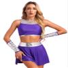 HULIJA Women's Princess Anime Cosplay Costume Purple Suit Outfits Purple Small view 2