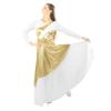 Danzcue Womens Worship Asymmetrical Dance Sleeveless Tunic Praise Dance Overlaysfor Women (Dress Not Included), White Gold, XX-Large-3X-Large view 3