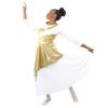Danzcue Womens Worship Asymmetrical Dance Sleeveless Tunic Praise Dance Overlaysfor Women (Dress Not Included), White Gold, XX-Large-3X-Large view 4