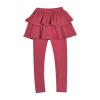 Kids Girls Leggings Tutu Skirt Pants Cotton Footless Tights 2 12 Years Regular Solid Skirt Pants Casual Pants(Red,5-6 Years) view 1