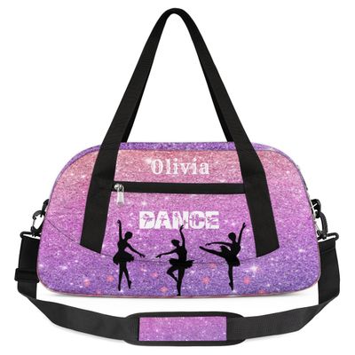 Custom Kids Duffel Overnight Bag Personalized Dance Bag Travel Duffel Bag for Girls Boys Customized Kids Gifts- Ballet dance 1