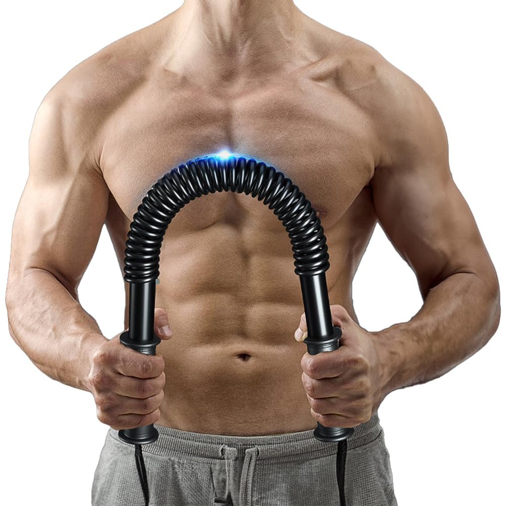 Power Twister Bar, Upper Body Strength Training Bar, Shoulder Builder Spring Exercise Bar, Chest, Forearm, Bicep Strengthening Workout & Toning Muscles, 44lbs/66lbs/88lbs/110Ibs for Choice