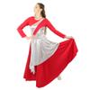 Danzcue Womens Worship Asymmetrical Dance Sleeveless Tunic Praise Dance Overlaysfor Women (Dress Not Included), Scarlet Silver, Large-X-Large view 1