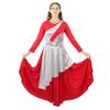 Danzcue Womens Worship Asymmetrical Dance Sleeveless Tunic Praise Dance Overlaysfor Women (Dress Not Included), Scarlet Silver, Large-X-Large view 3