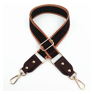 AOKLEY Bags Strap Adjustable Shoulder Strap Crossbody Bag Strap for Women Handbags Bag Belt Replacement Accessories for Handbags Wide Shoulder Strap (Color : 630 Black Dark Brown, Size : Black)