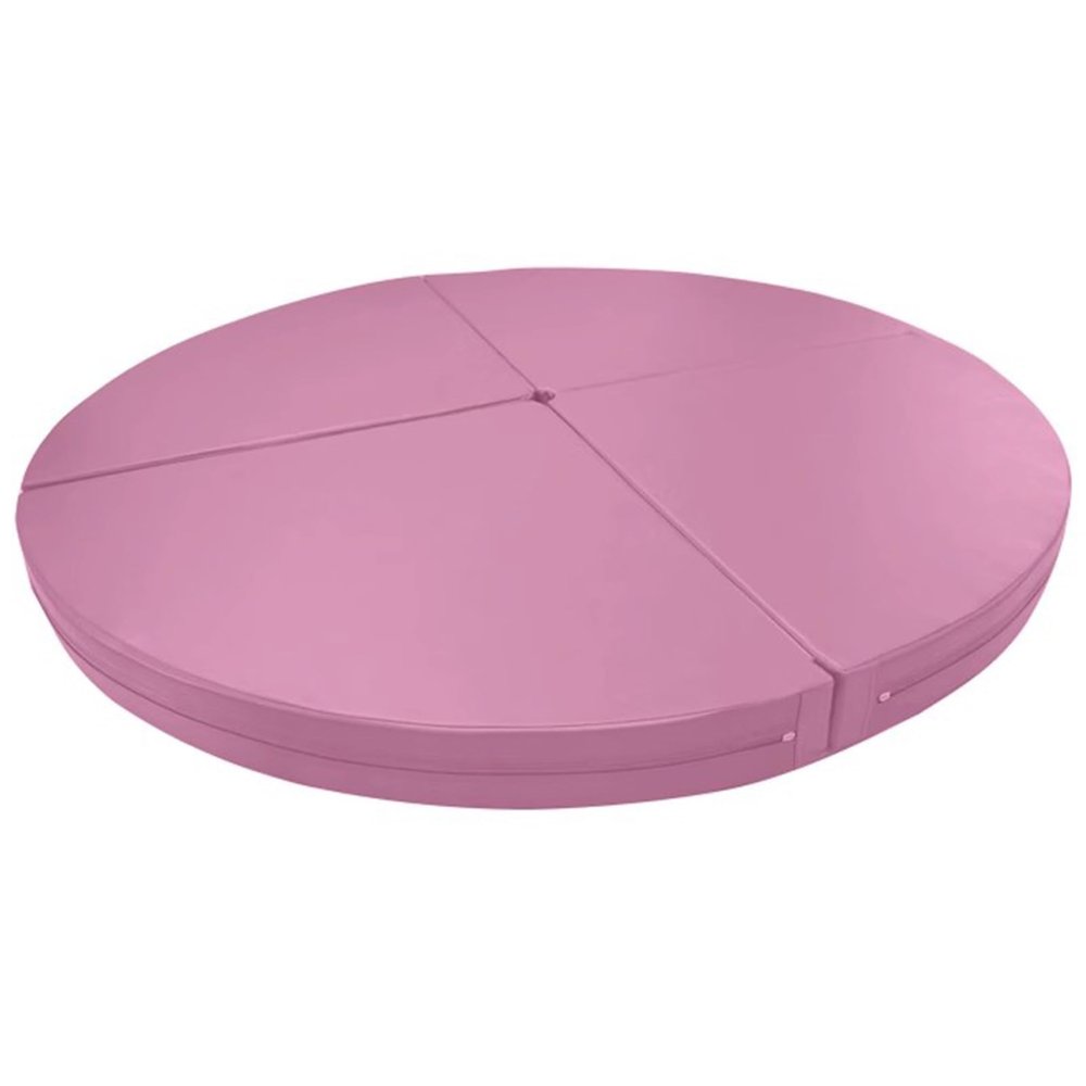 Pole Crash Mat Round Foldable, 3 5 10 cm Thickened Pole Dance Safety Protect Mat, 1m-2m Large Yoga Exercise Mats Dancing Cushion Workout Gymnastics Pads, Pink ( Color : 110cm/3.6ft/43in , Size : Thick