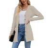 Askyes Womens Cardigan Lightweight for Fall Knit Loose Button Down Cute 2025 Trendy Fashion Cardigan with Pockets,Khaki,L view 2