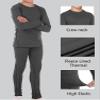 Dalavch 2 Sets Youth Boys Thermal Base Layer Long Johns Compression Leggings and Shirts Fleece Lined Underwear for Kids Girls 1 Black 1 Heather Grey Medium view 3