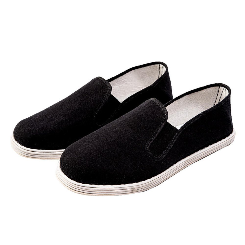 Spring and Autumn Old Beijing Cloth Shoes Breathable Sweat-Absorbing Handmade Mille-Sole Cloth Shoes Men's Cotton Driving Traditional Casual Shoes